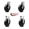 Service Caster 10'' Extra Heavy Duty Phenolic Wheel Caster Set 2 Swivel 2 Rigid , 4PK CRAN-SCC-KP92S1030-PHR-2-R-2 - alternate 5